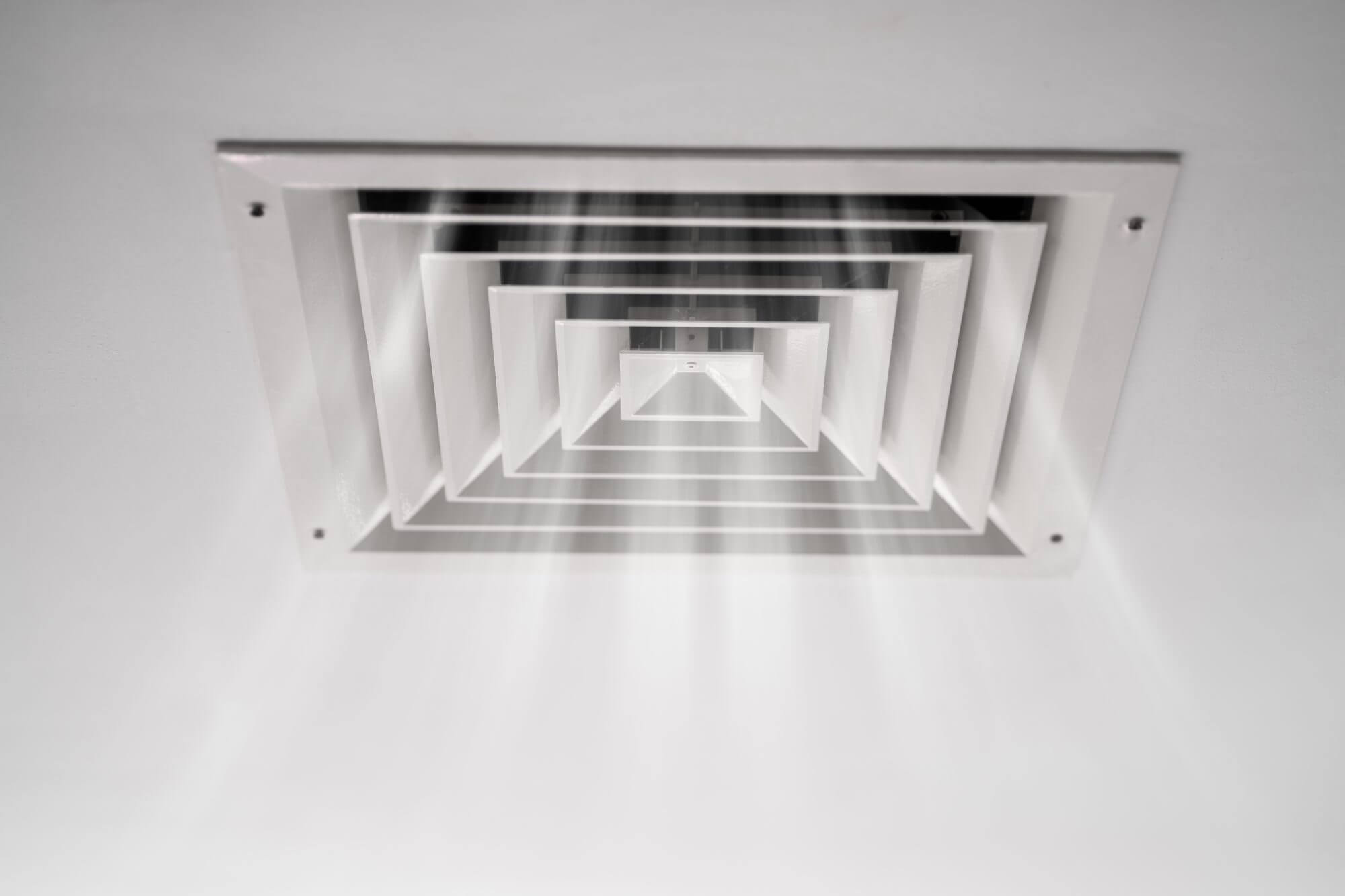 Home Room Ceiling Ventilation. Modern Interior Air Vent