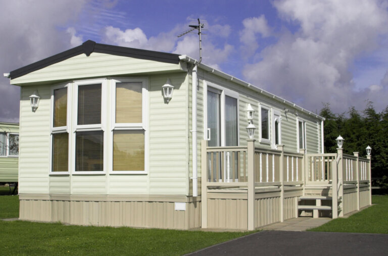 A static caravan holiday home