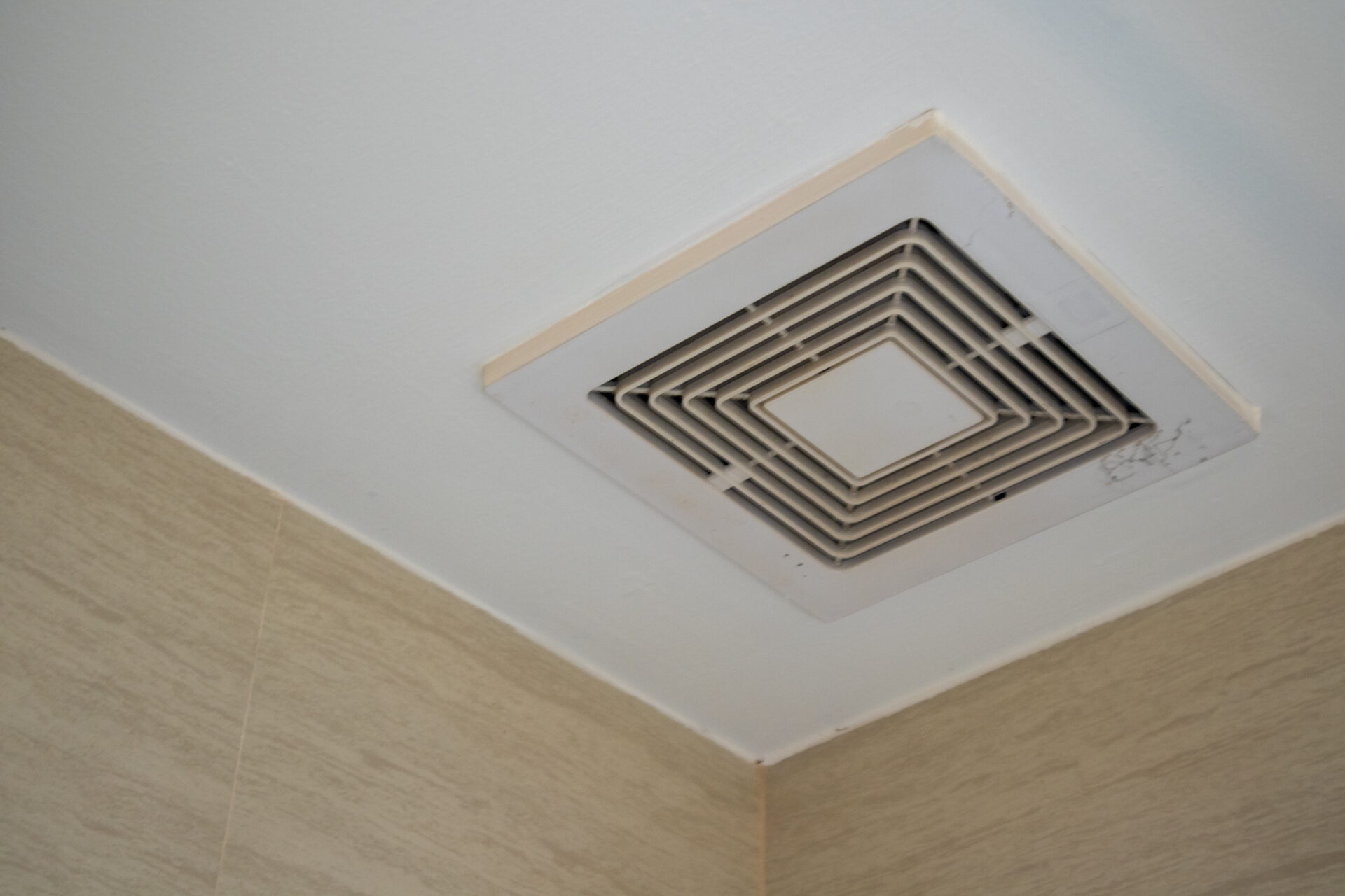 Modern exhaust fan (Air Duct) in the bathroom